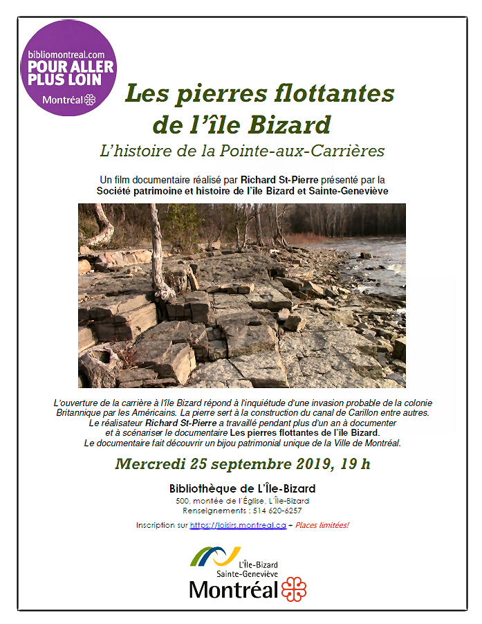 Affiche Bibliomontréal Pierre-flottante 2019
