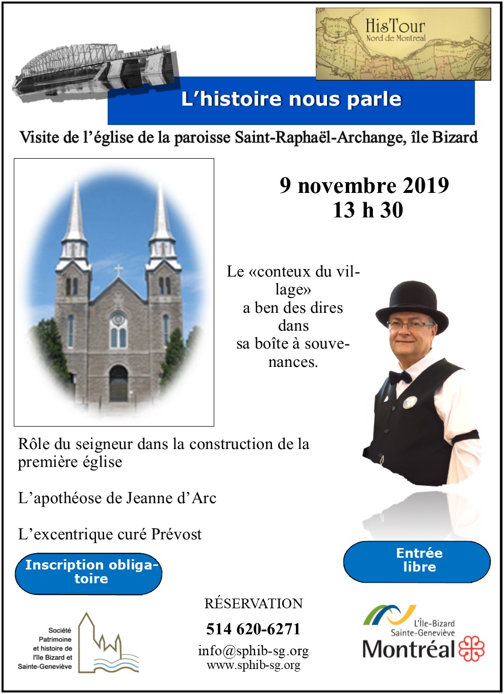 Visite de l'église St-Raphaël, 8.5 X 11-Nov-19